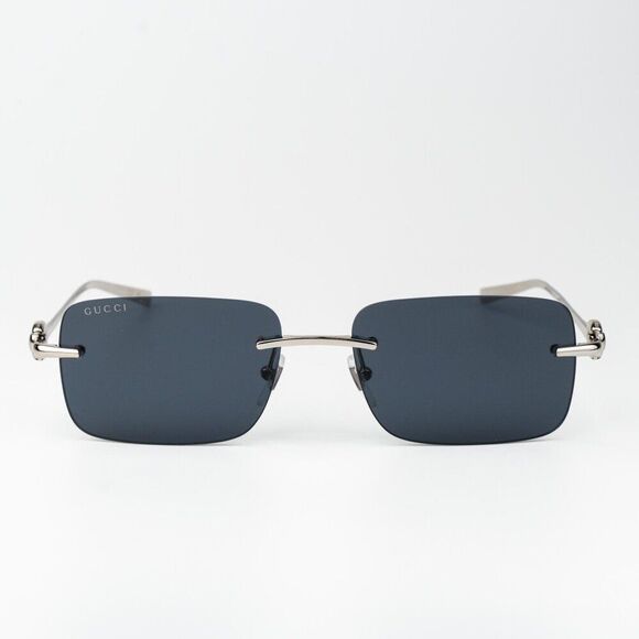Gucci Women Sunglasses Silver Blue Rectangle GG1703S 003 BRAND NEW main image 6